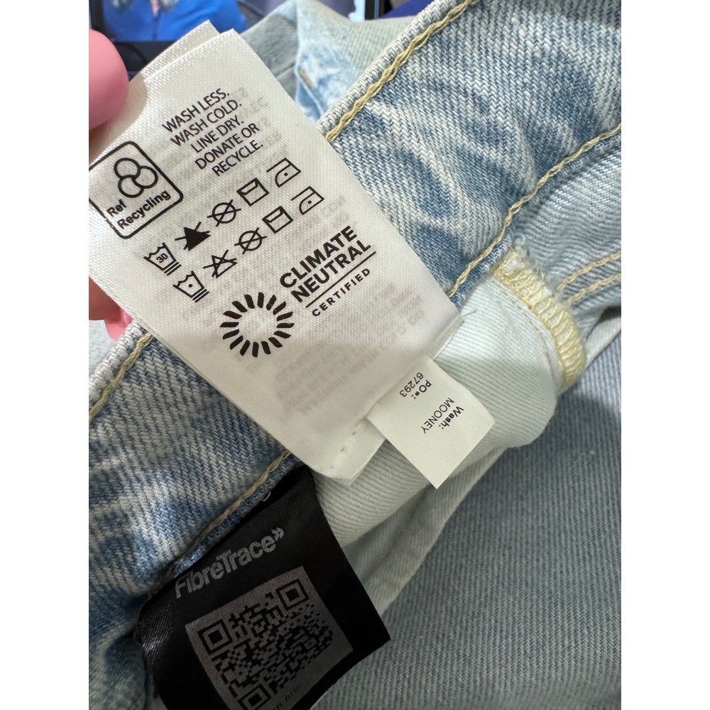NWOT Reformation Eden Mid rise‎ Wide Leg Jeans 25 Light Wash Denim Minimalist - Picture 12 of 15